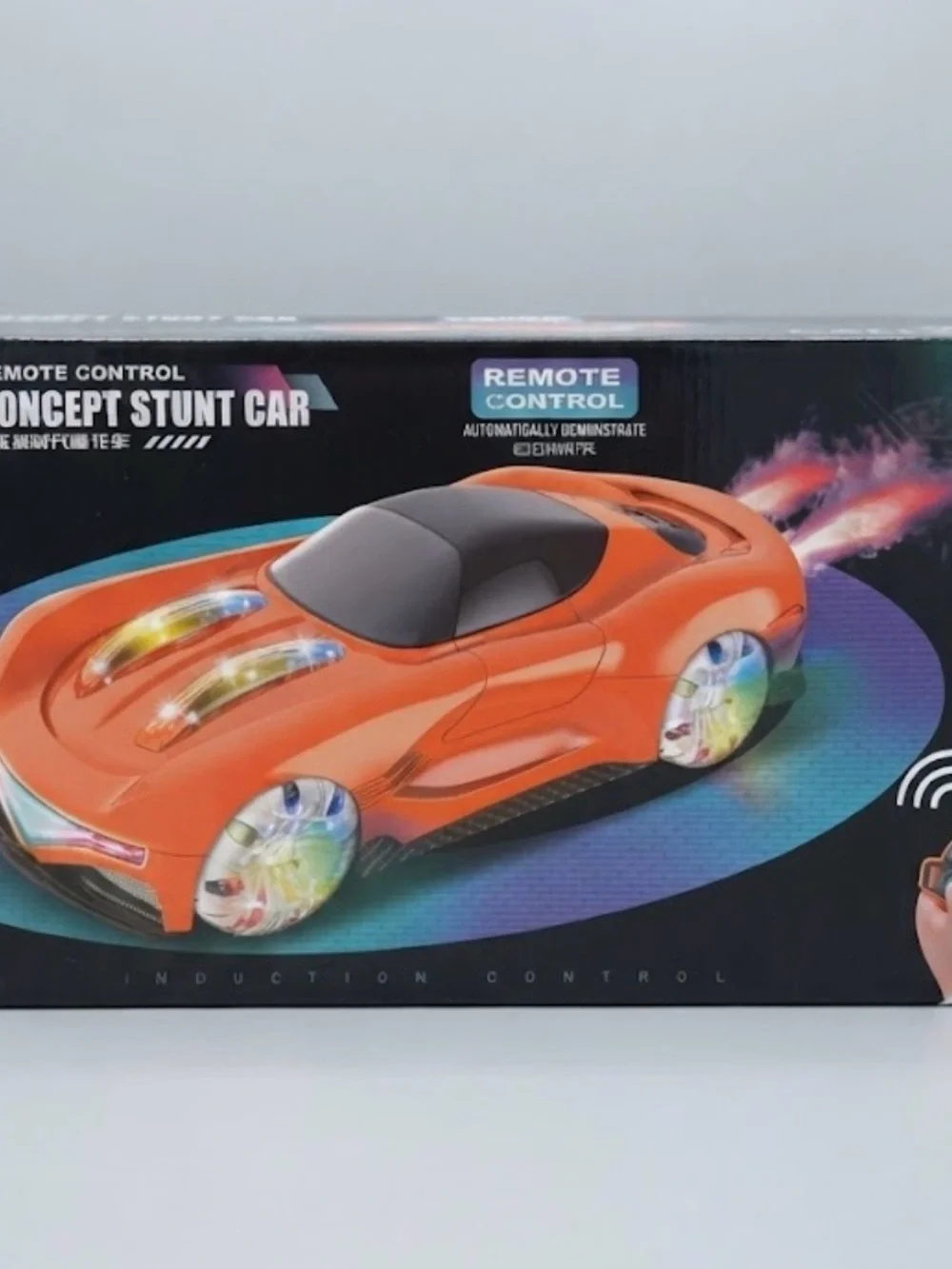 Red Remote Control Concept Stunt Car with LED Wheels